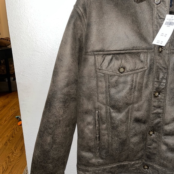 Abercrombie and Fitch vegan suede jacket size Large - Picture 3 of 10